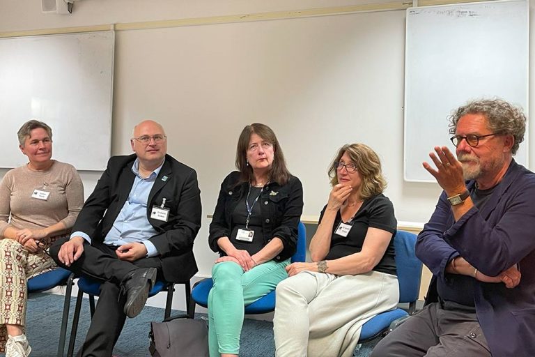 The Creative Health panel featuring Dr Esther Watts, David Stokes, Dr Ruth Herbert, Dr Annette Krammer and Bryan Hawkins