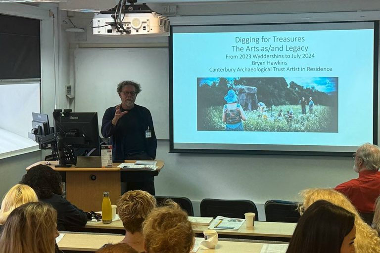 Bryan Hawkins captured everyone's attention with stories of archaeology, place and legacy